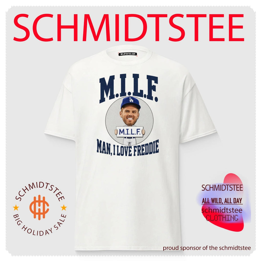Freddie Freeman Los Angeles Dodgers MILF man I love Freddie caricature shirt