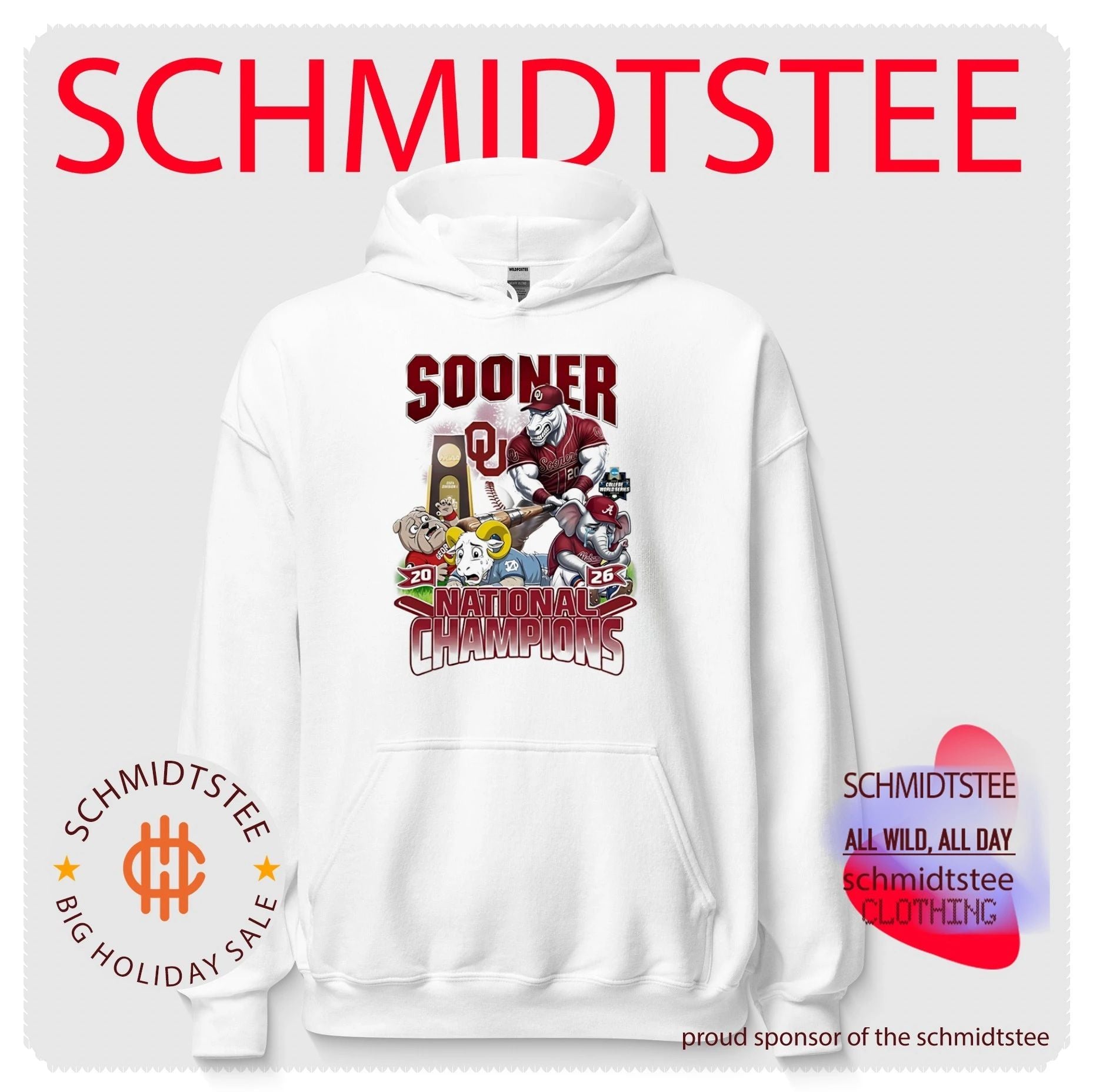 Oklahoma Sooners 2026 National Champions NCAA mascot shirt