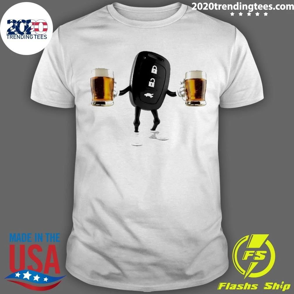 Car Keys With Beer Graphic Meme Shirt