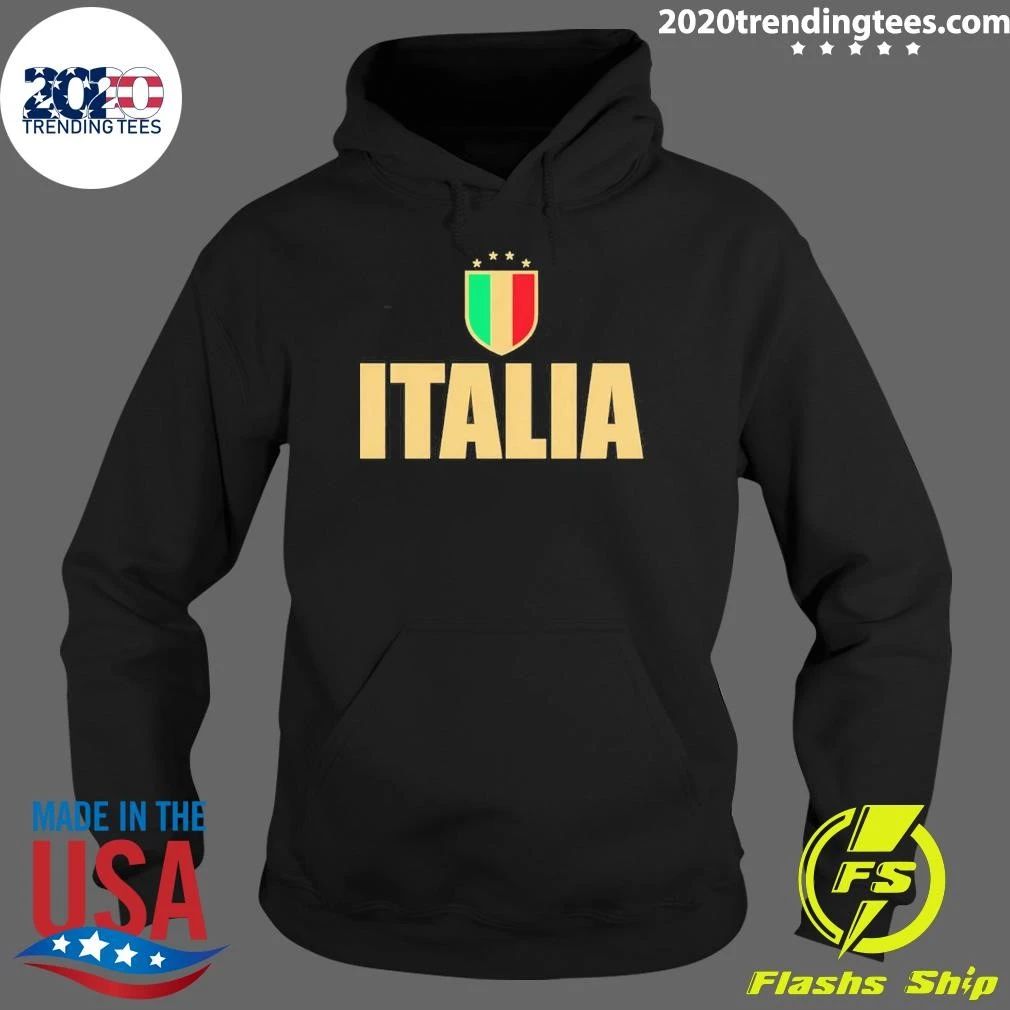 Gold Italia National Team Crest Italy Soccer Shirt