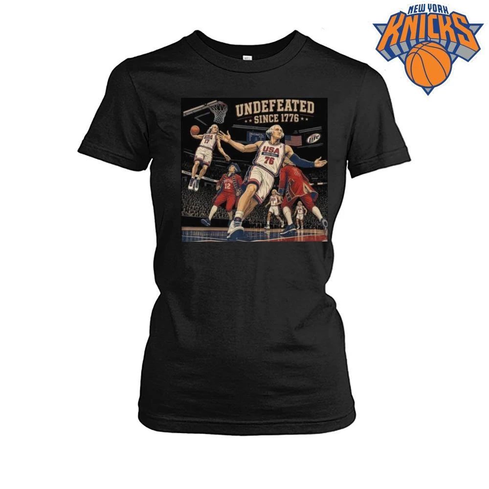 Undefeated Since 1776 George Washington Dunking USA Basketball Shirt