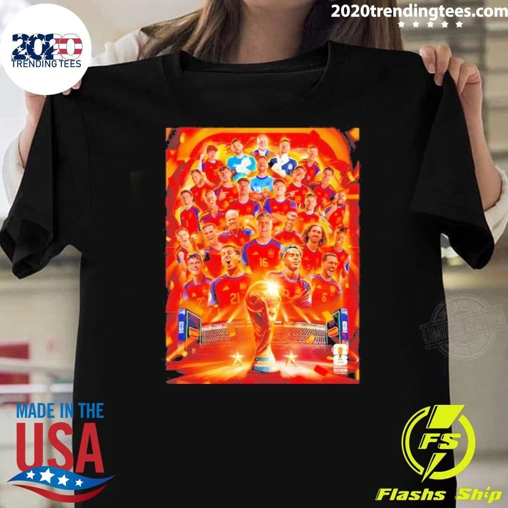 Spain Soccer 2026 Champions Celebration World Cup 2026 Shirt