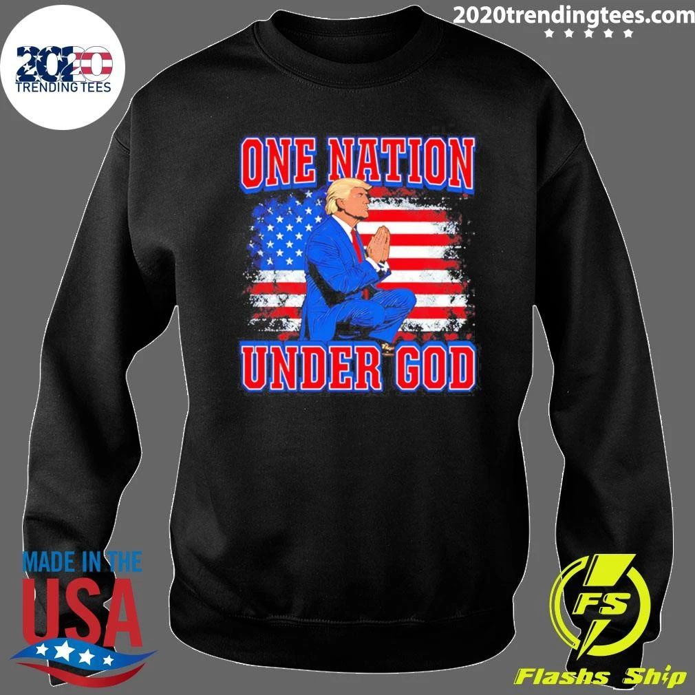 One Nation Under God Trump Illustration Shirt