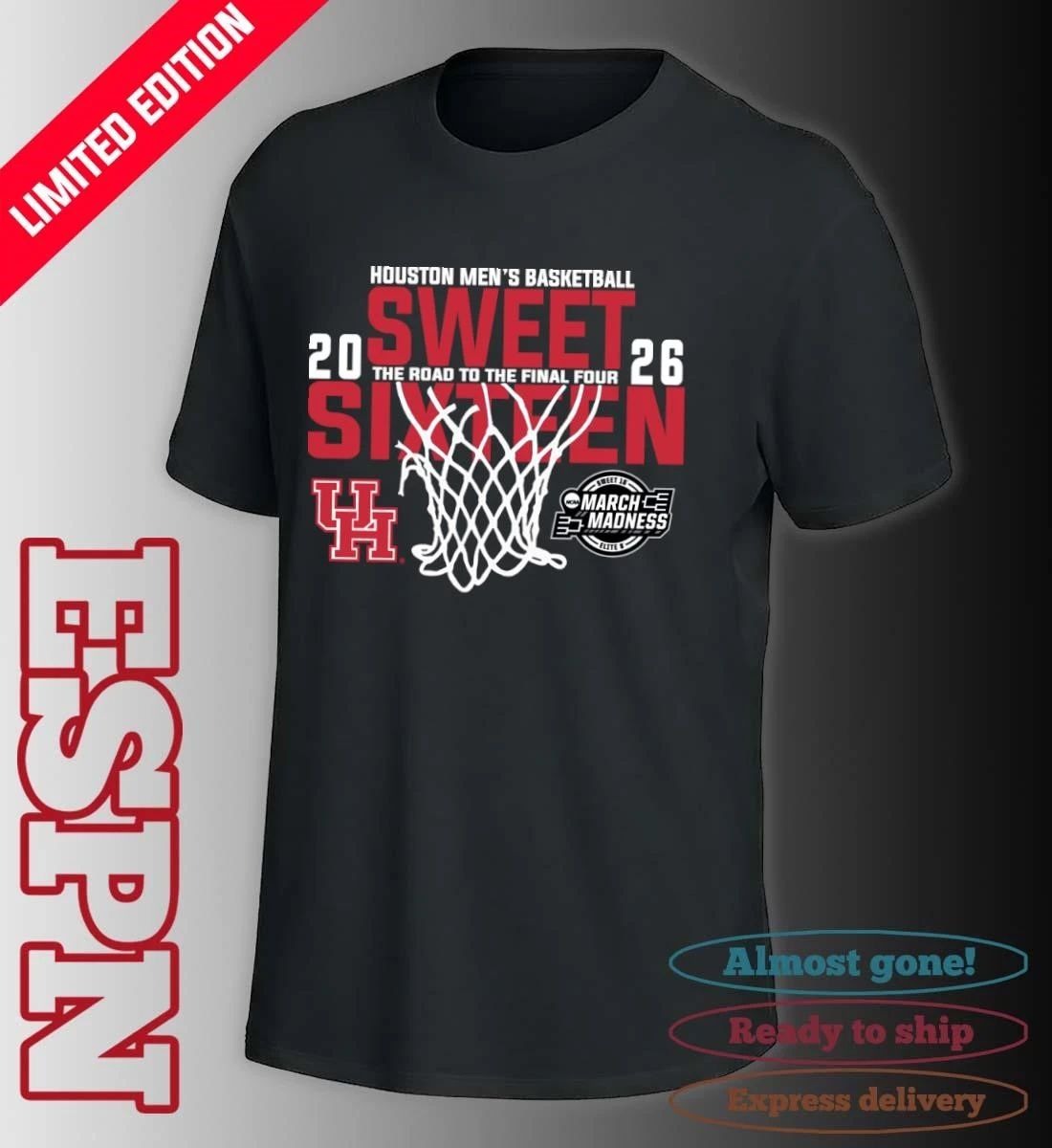 Houston Men’s Basketball 2026 Sweet Sixteen The Road To The Final Four Shirt