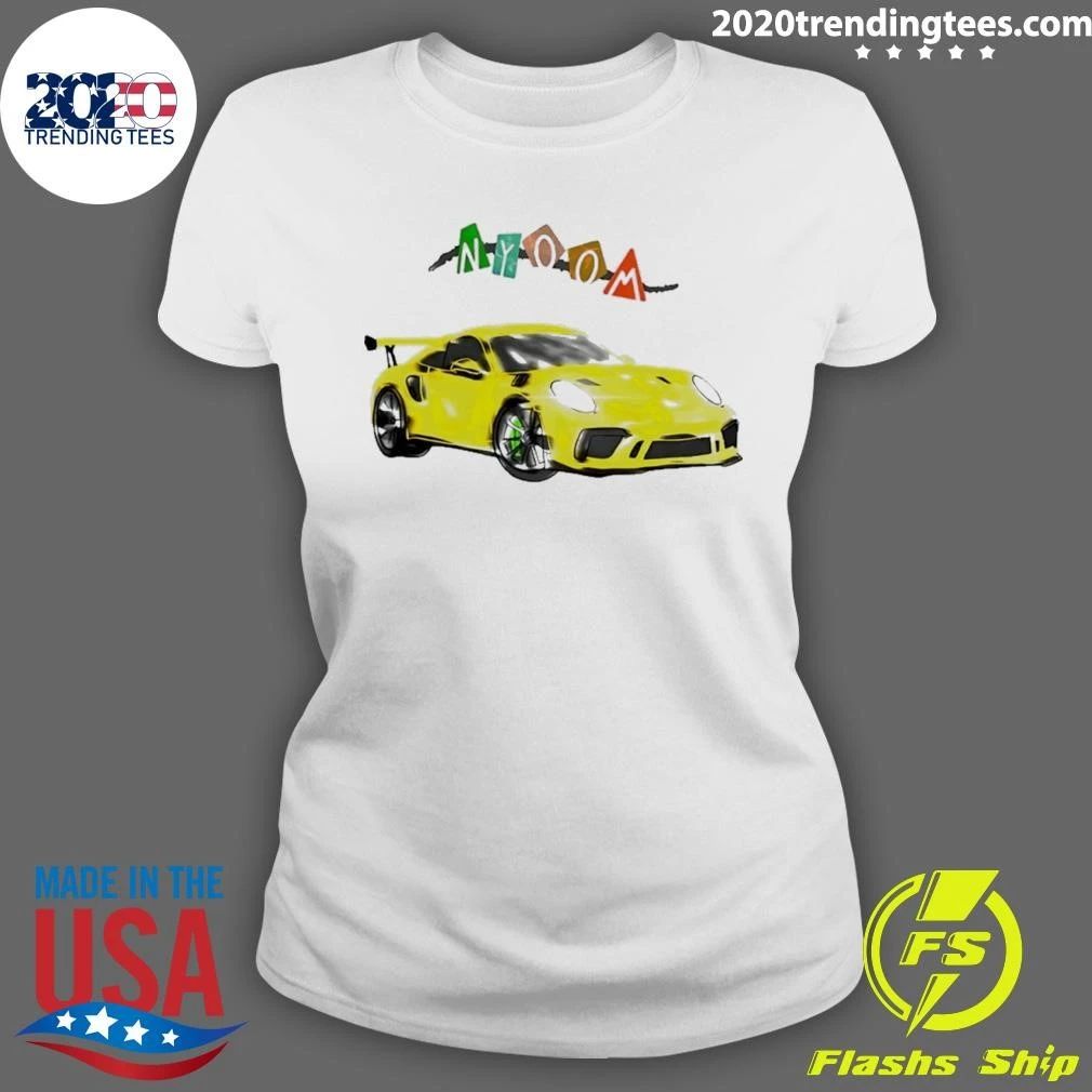 Porsche Gt3rs Nyoom Yellow Sports Car Shirt