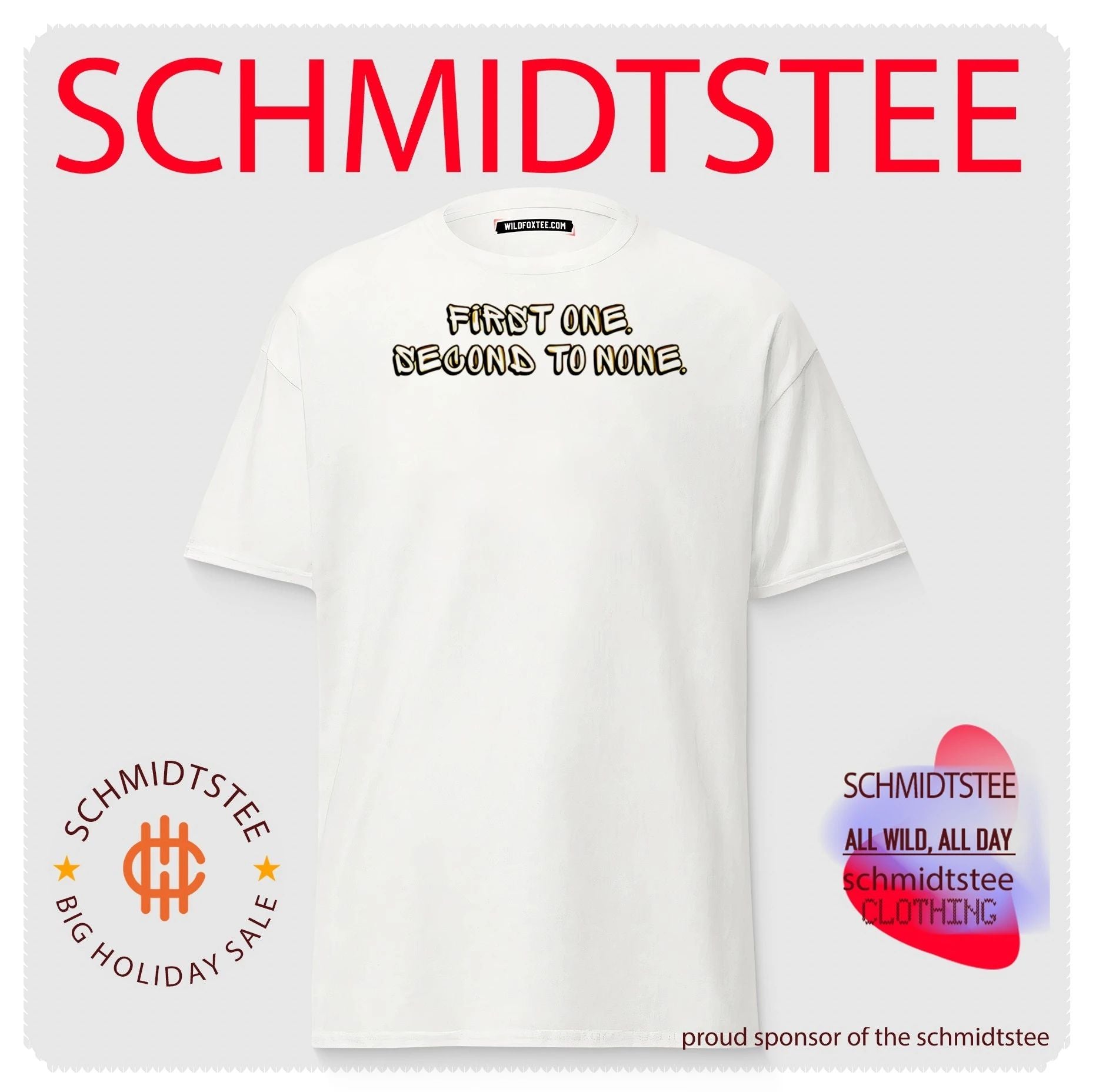 First one second to none simple text shirt