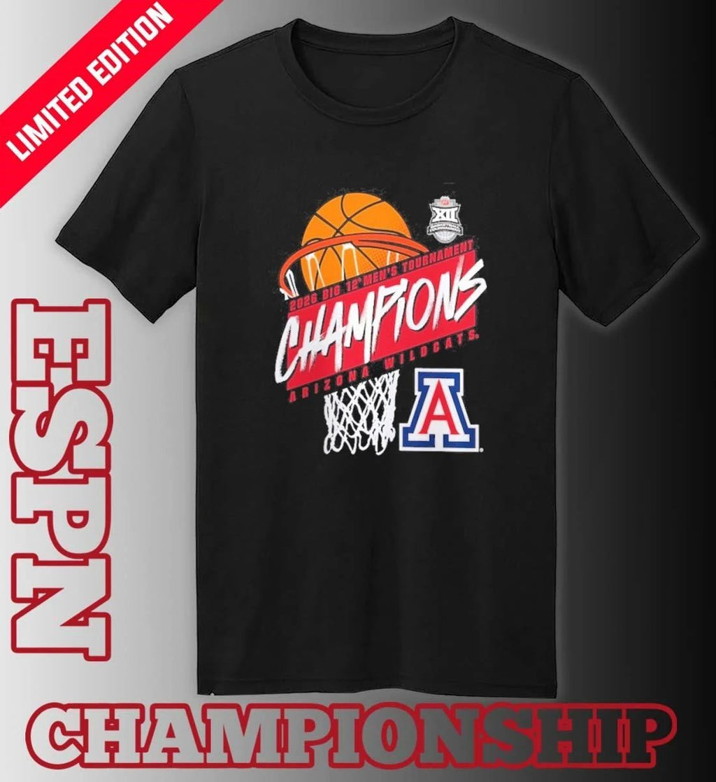 Arizona Men’s Basketball Big 12 Tournament Champions T-Shirt