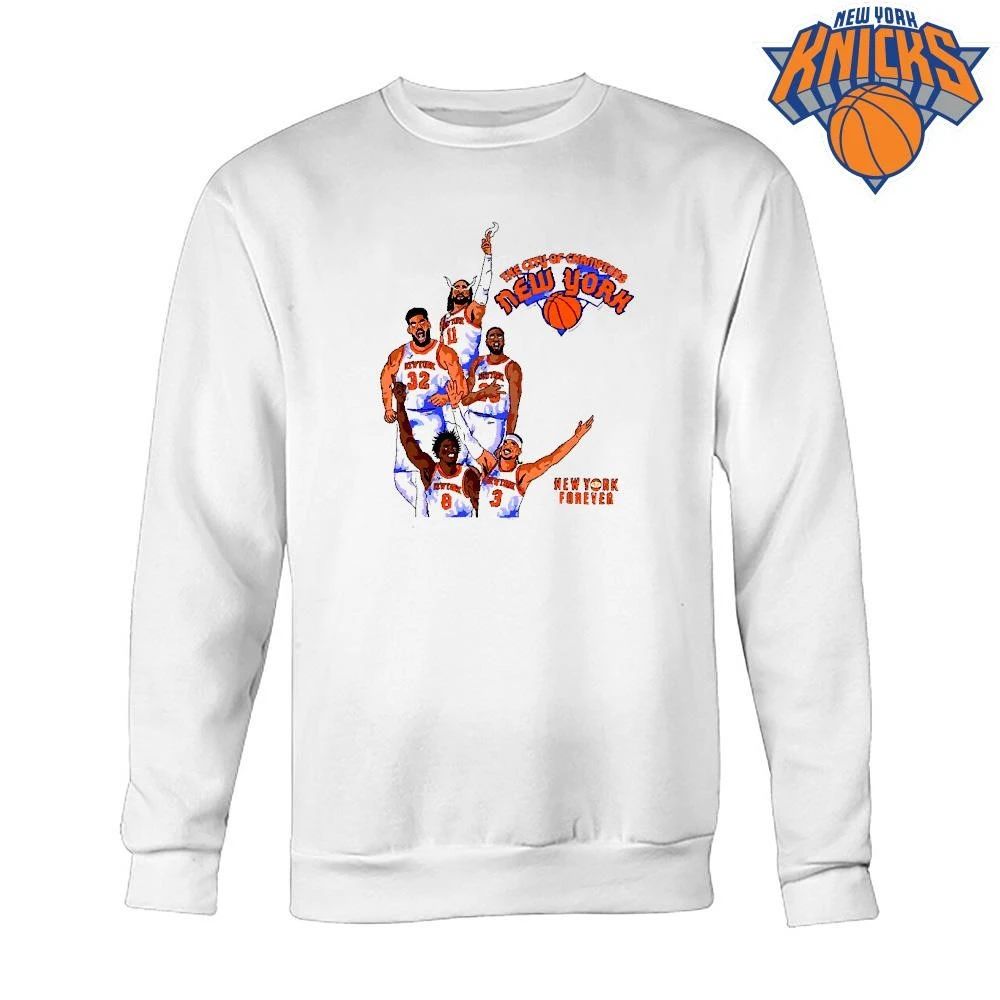 The City Of Champions New York Forever Knicks Anime Flame Team Shirt
