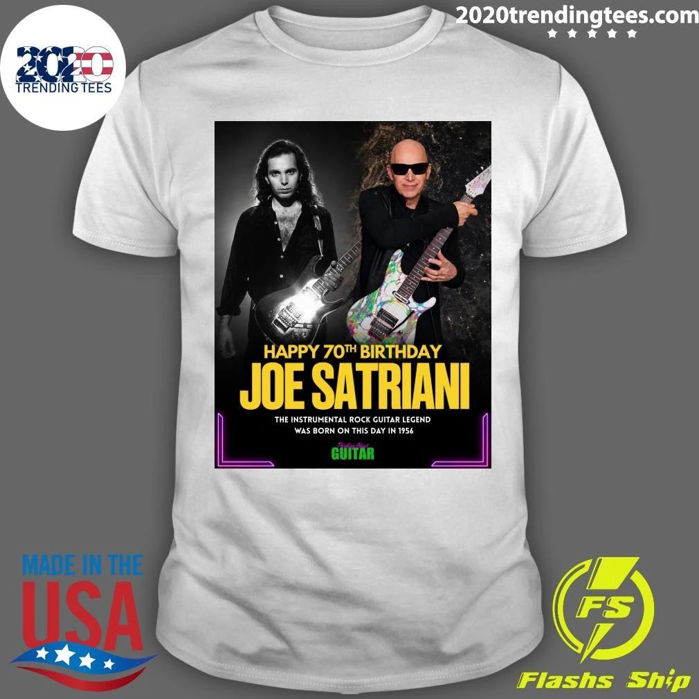 Happy 70th Birthday Joe Satriani The Instrumental Rock Guitar Legend Was Born On This Day In 1956 Guitar Shirt