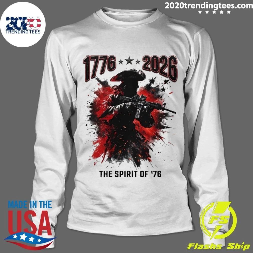 1776-2026 Patriotic Spirit of 76 USA Flag Vintage Shirt