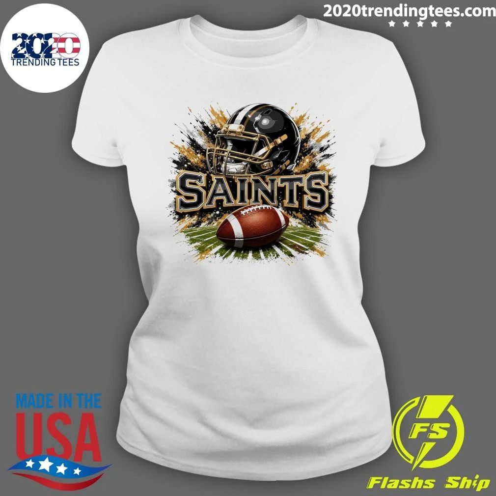Saints Football Helmet Splash Shirt