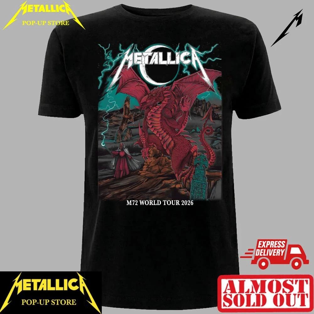 Metallica Principality Stadium Cardiff 2026 Apparel – Y Ddraig Goch Dragon Design – Art By Duchess Of Dark