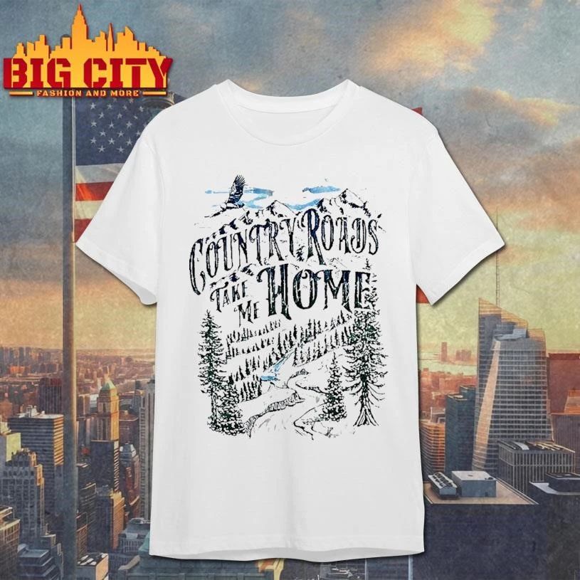 Apparel Country Roads Take Me Home Eagle Mountain Forest White Shirt