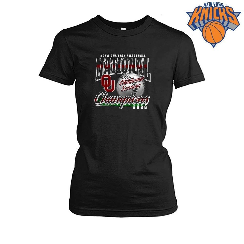 Oklahoma Sooners Division Baseball National Champions 2026 Shirt