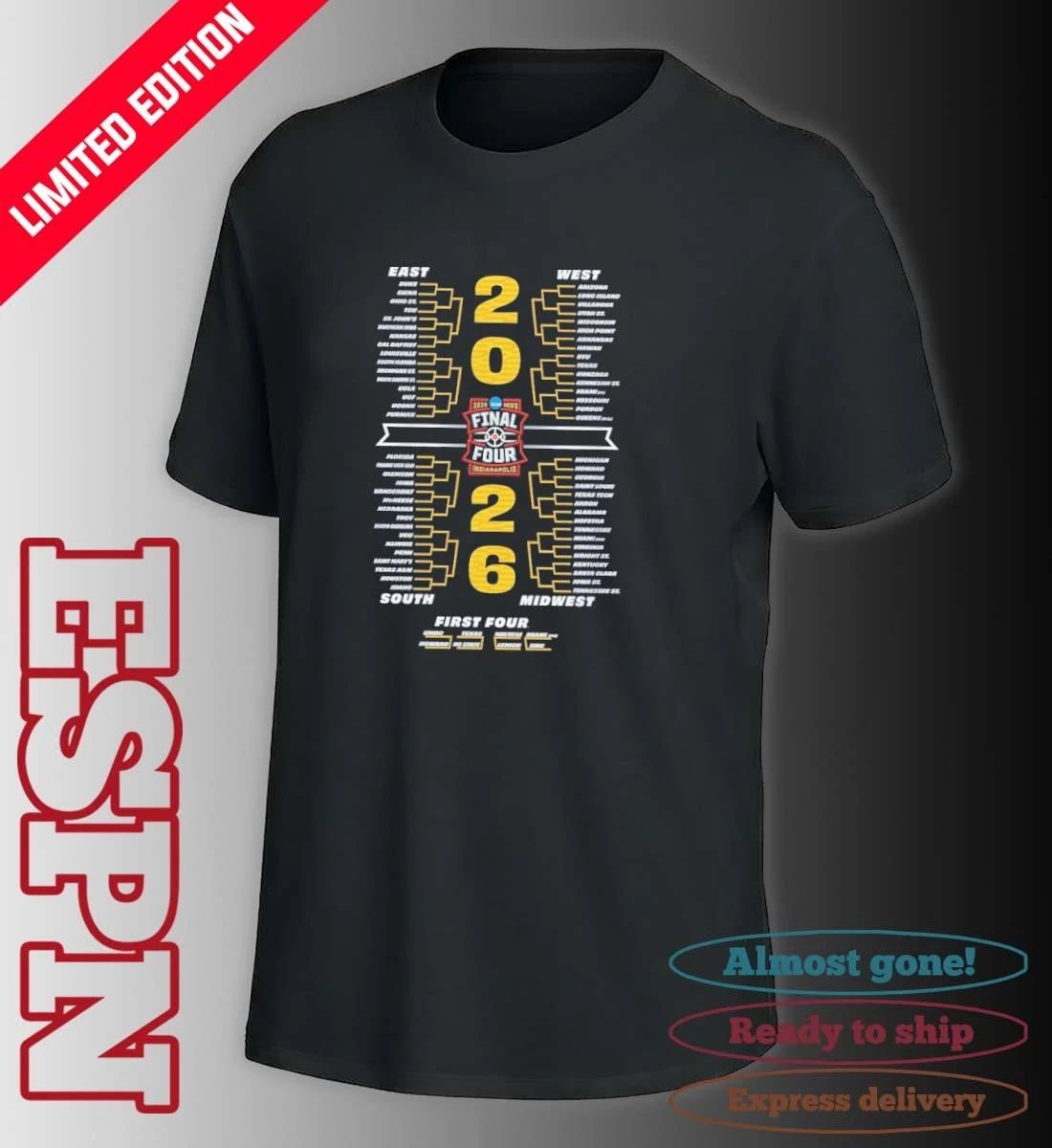 Michigan Wolverines NCAA Men’s Basketball National Champions Bracket 2026 T-Shirt
