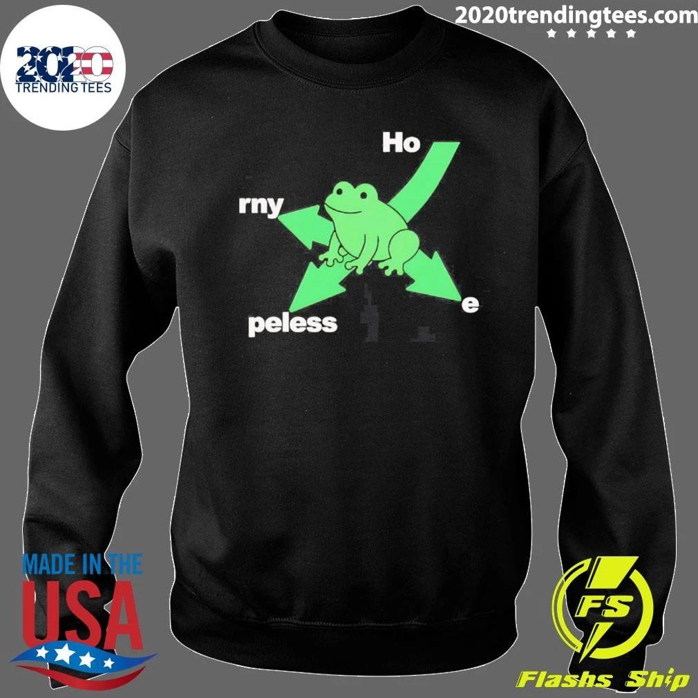 Hopeless Horny Frog Humor Pun Shirt