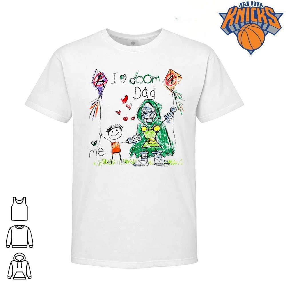 Robert Downey Jr Doctor Doom I Love Doom Dad Crayon Drawing Avengers Fantastic Four Cross Out Kid Art Gift Shirt