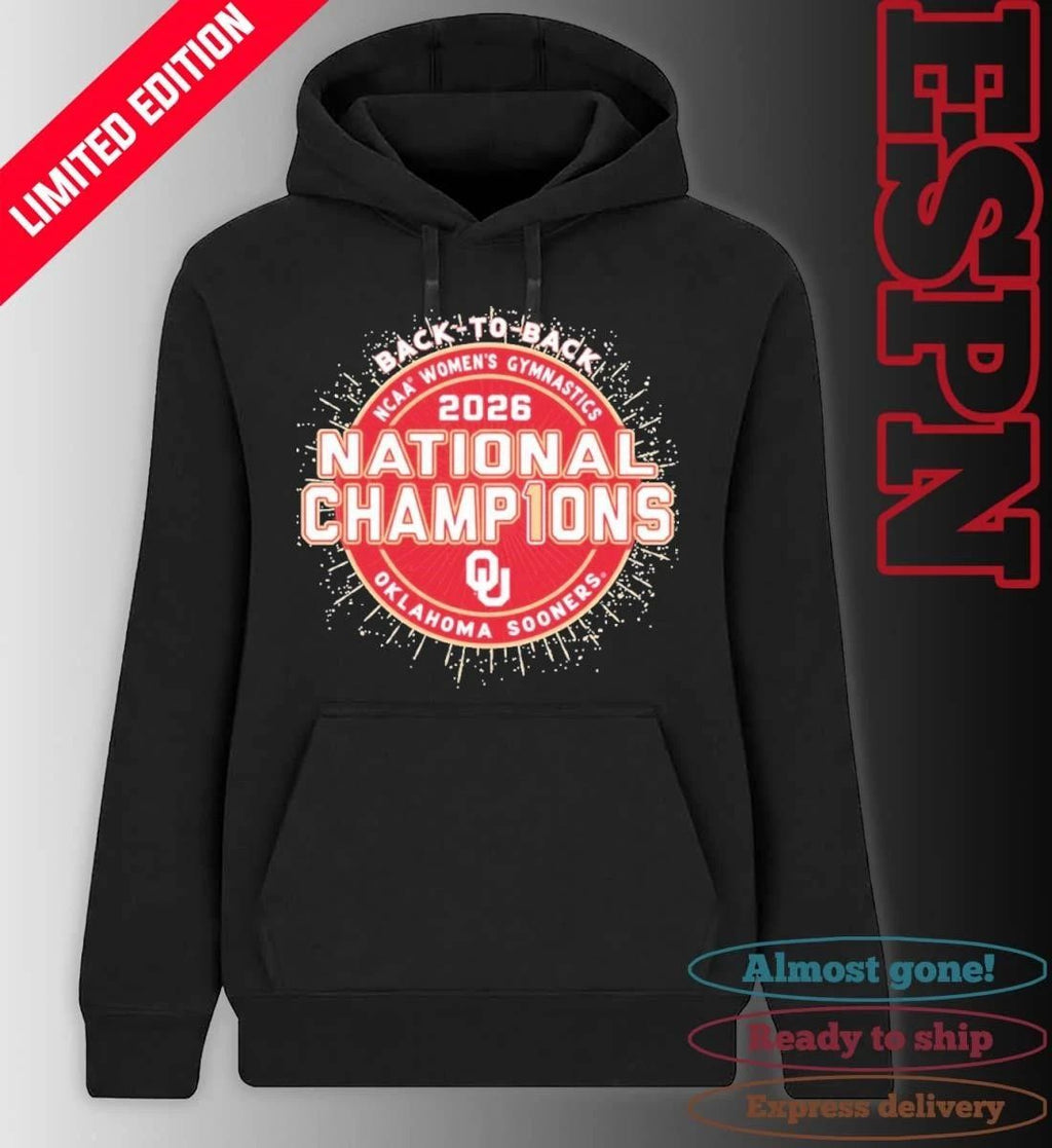 Oklahoma Sooners Back-To-Back NCAA Women’s Gymnastics National Champions T- Shirt