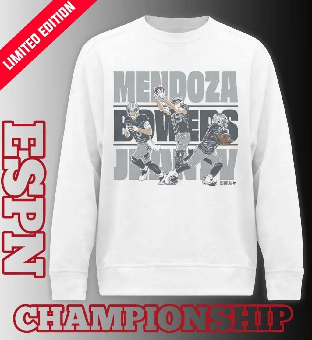 Fernando Mendoza, Ashton Jeanty & Brock Bowers Vegas Trio Shirt