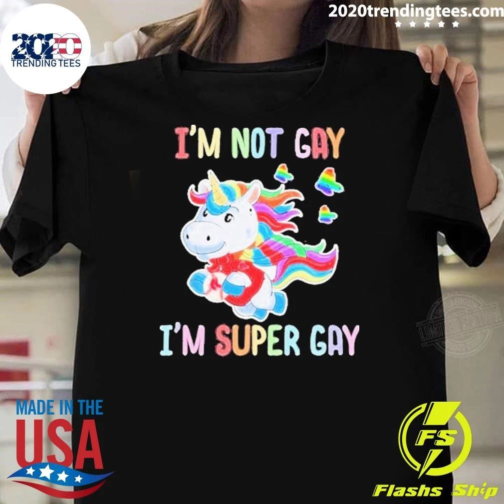 Unicorn Boston Red Sox I’m Not Gay I’m Super Gay Shirt
