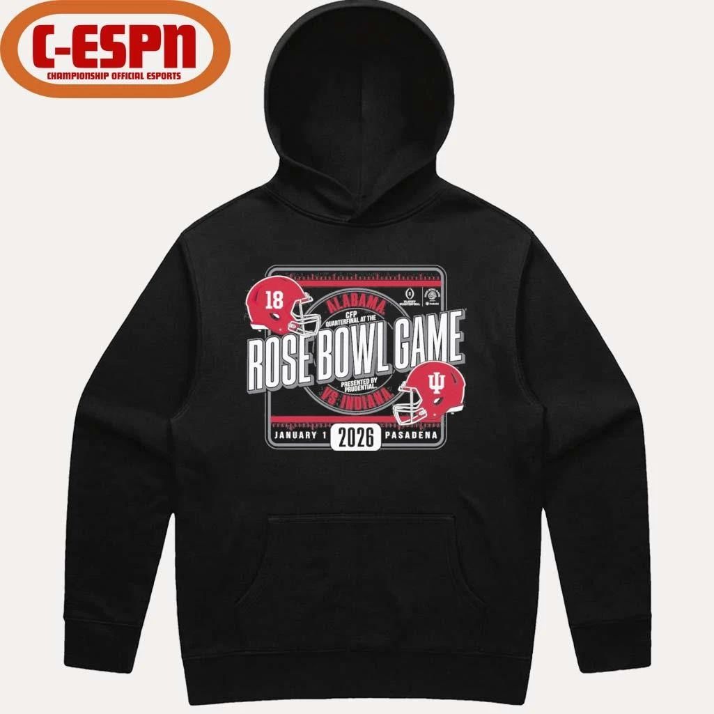 Alabama Vs Indiana Football 2026 Rose Bowl Game Head to Head T-Shirt