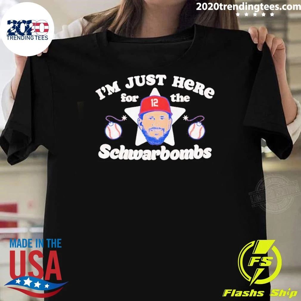 Kyle Schwarber Philadelphia Phillies Baseball I’m Just Here For The Schwarbombs Shirt