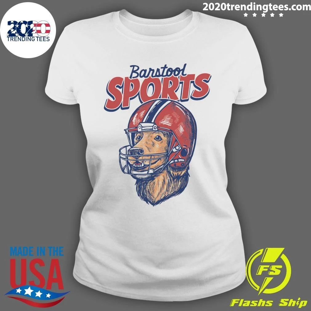 Barstool Sports Helmet Dog Pocket Tee Shirt