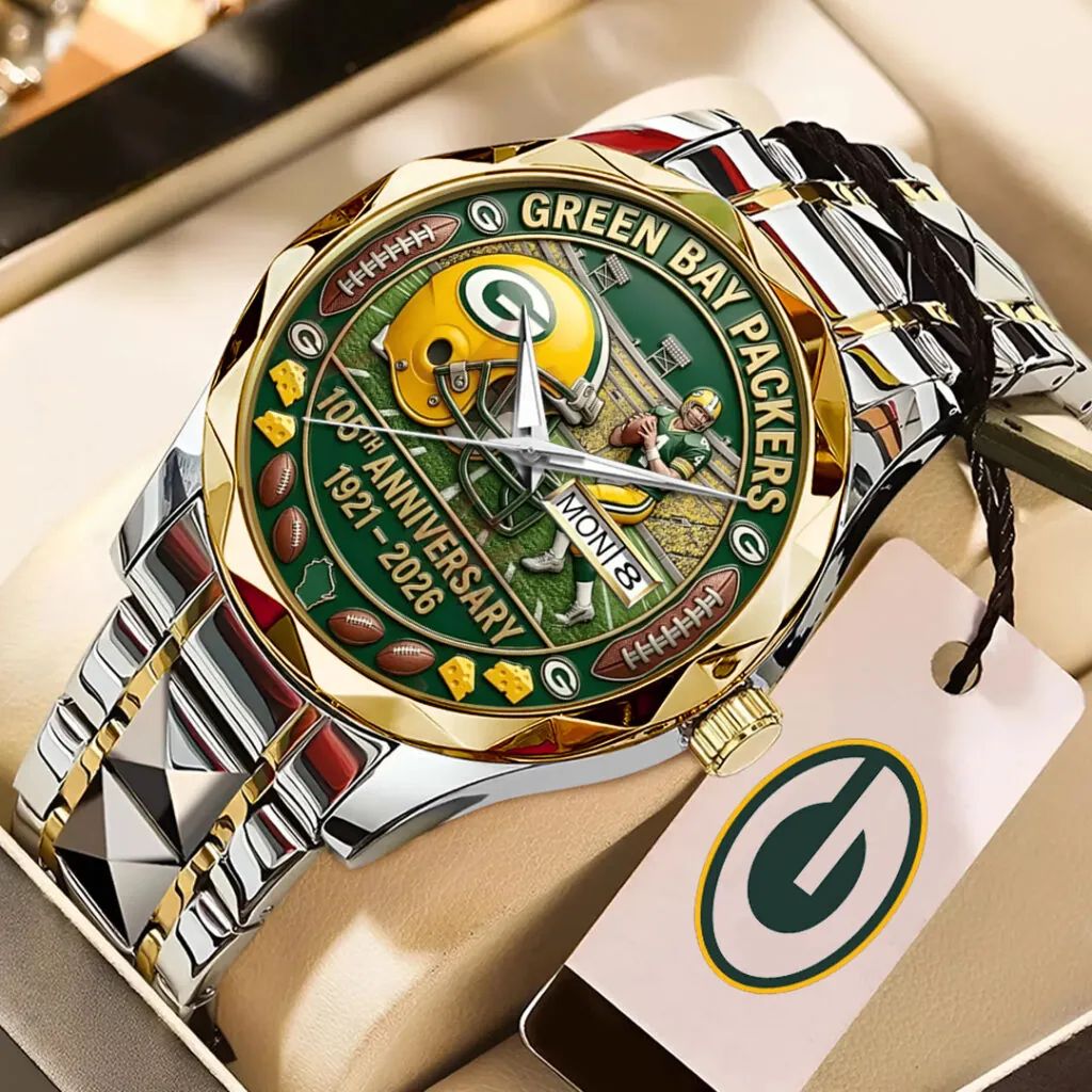 Green Bay Packers 105th Anniversary Stainless Steel Wristwatch