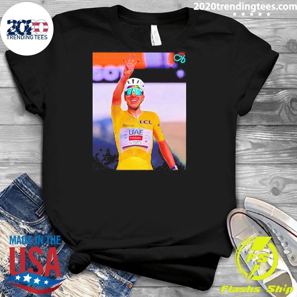 Tadej Pogačar 2026 4 Time Champions Funny Shirt