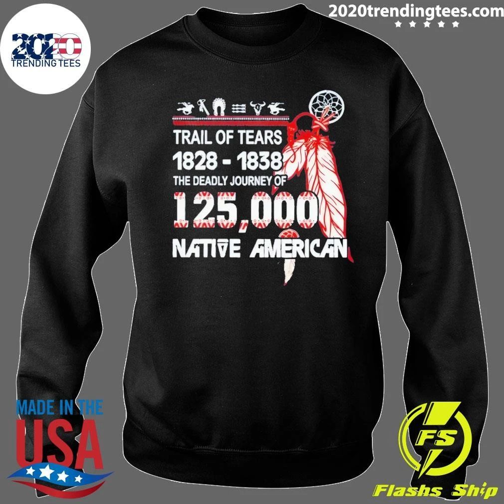 Trail Of Tears 1828-1838 The Deadly Journey Of 125000 Native American Shirt