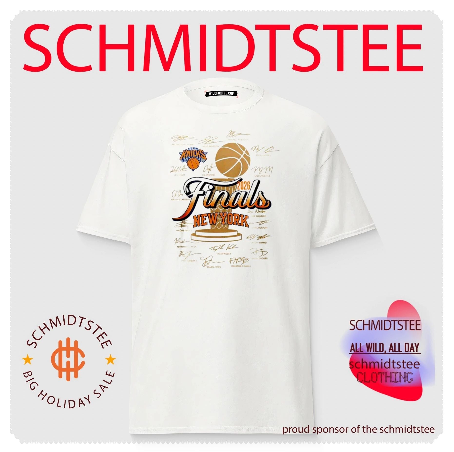 New York Knicks Eastern Conference Champions 2026 Team Signatures shirt