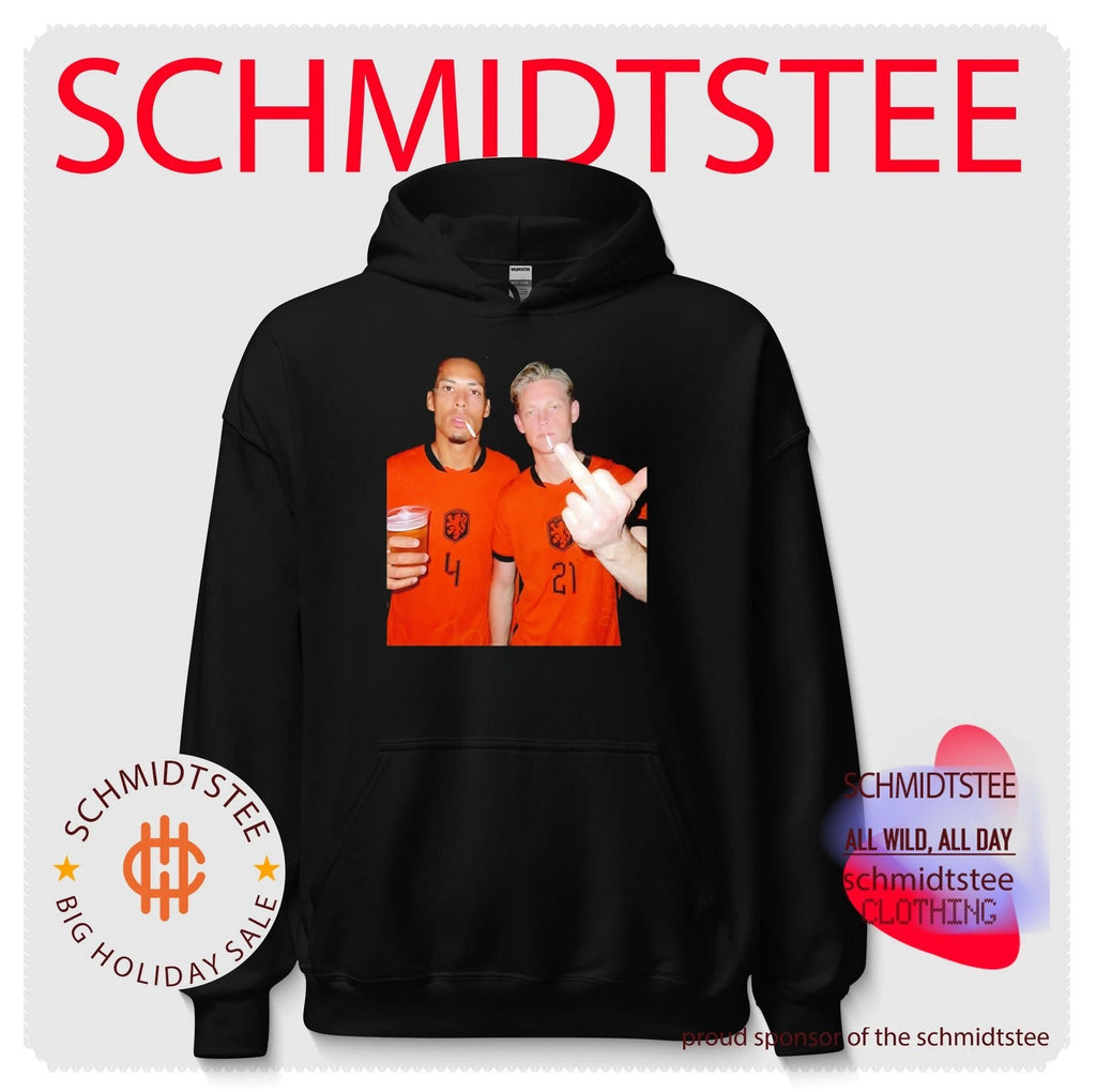 Virgil van Dijk and Frenkie de Jong Netherlands middle finger shirt