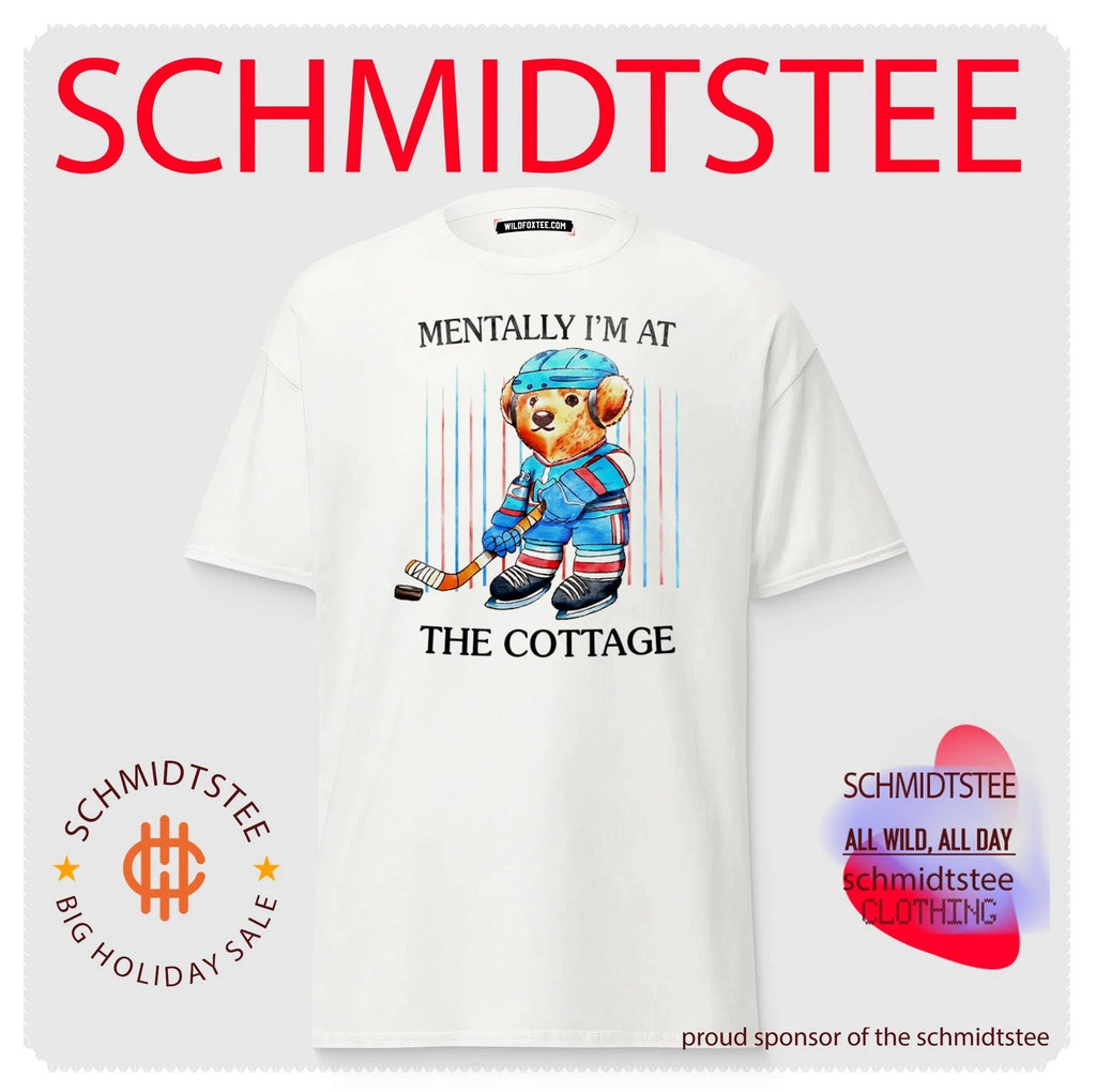 Mentally I’m at the Cottage Hockey Bear shirt