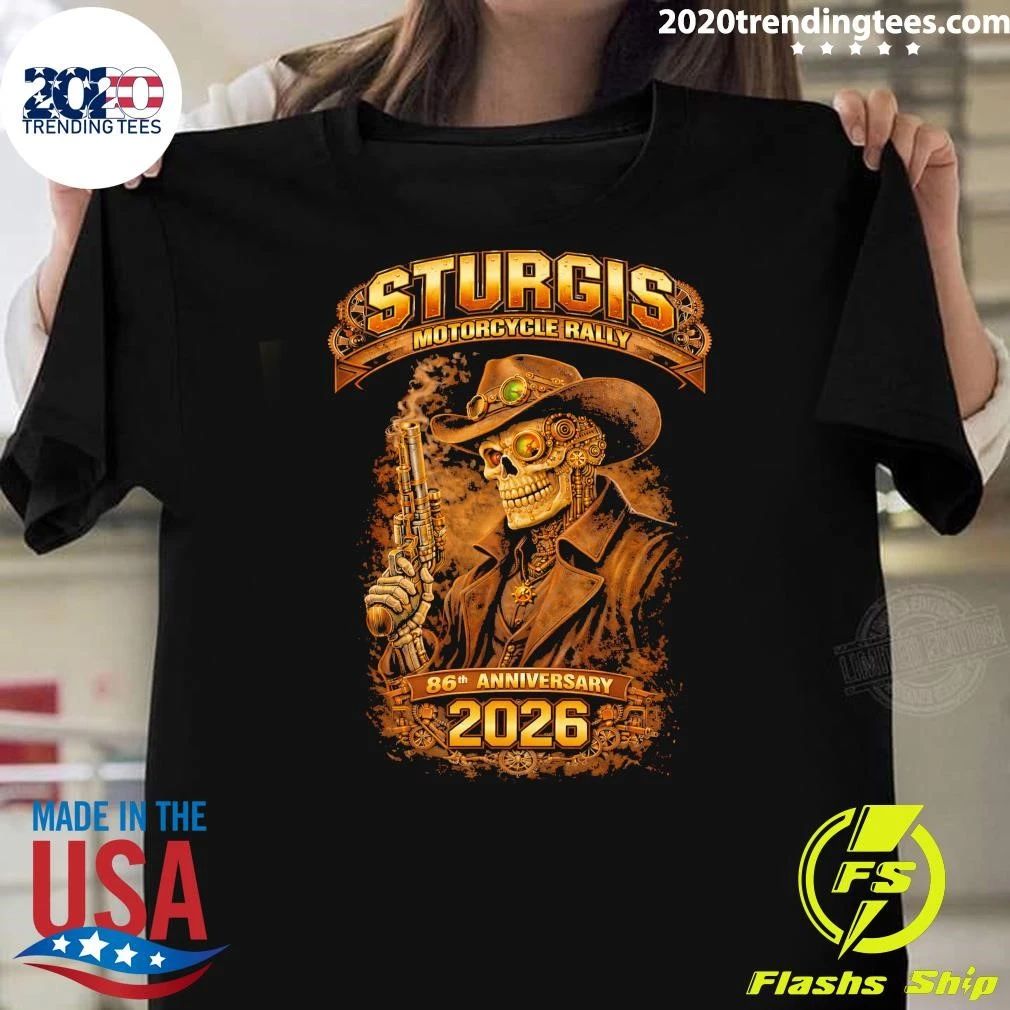 2026 Sturgis Motorcycle Steampunk Cowboy 86th Anniversary Shirt