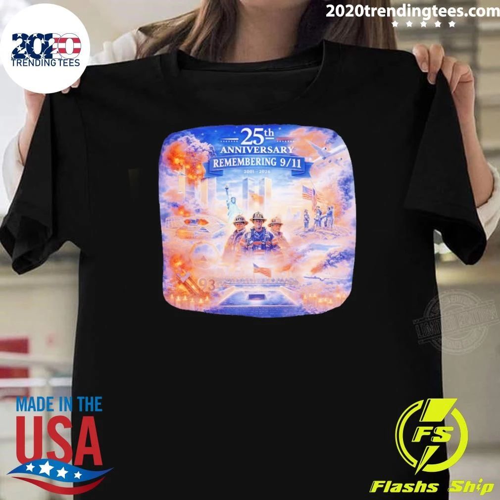 America 25th Anniversary 9 11 Memorial Never Forget Patriotic Tribute Vintage Shirt