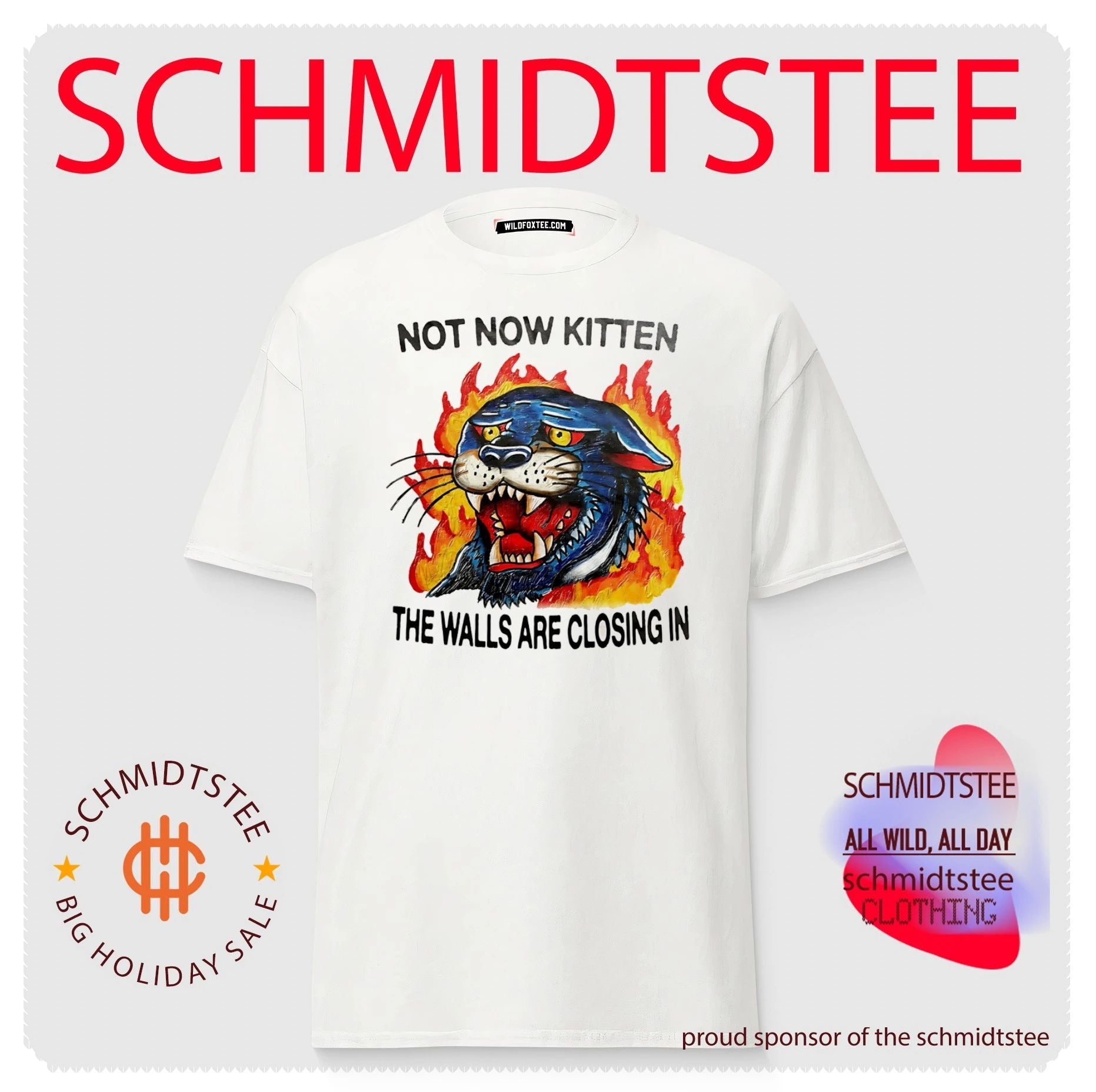 Not Now Kitten the Walls Are Closing In shirt