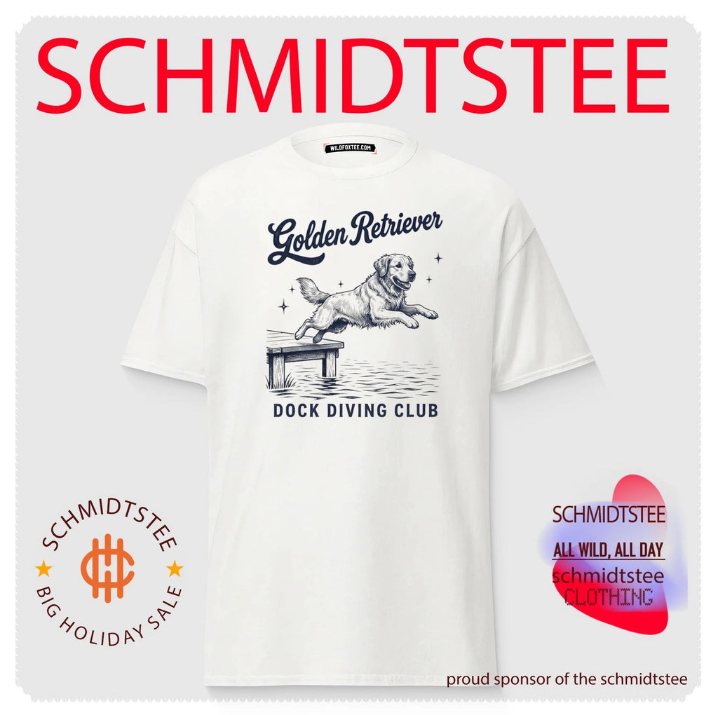 Golden retriever dock diving club shirt