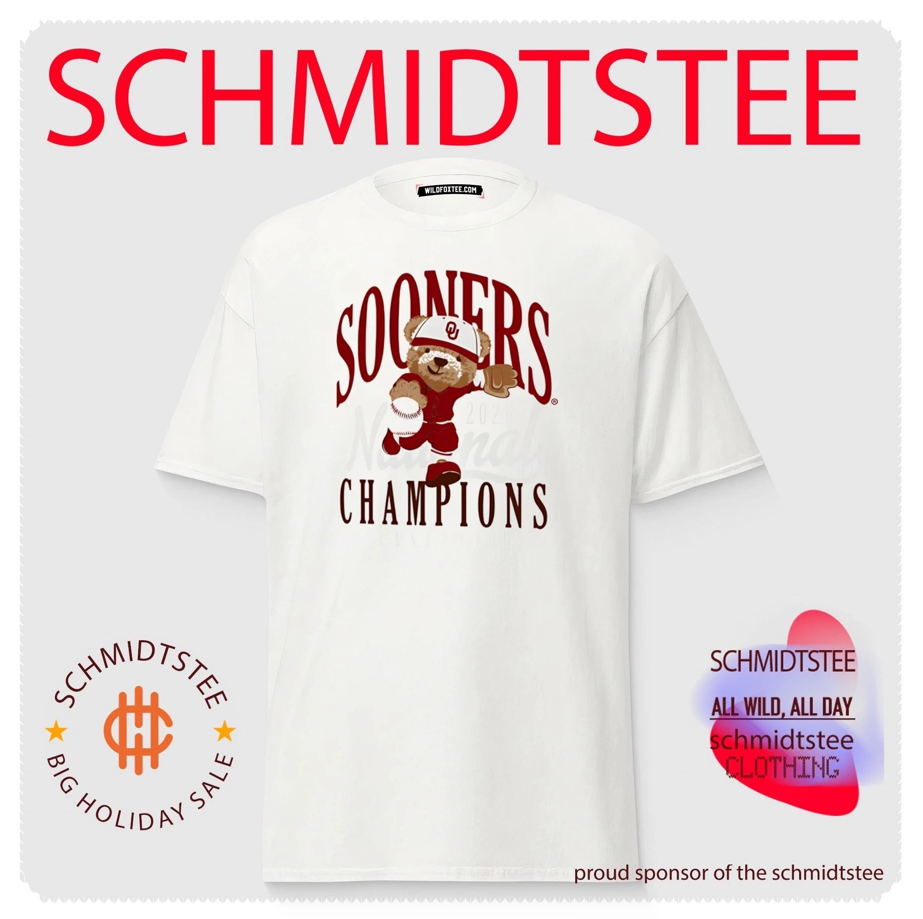 Oklahoma Sooners 2026 NCAA Baseball Men’s College World Series Champions Bear shirt