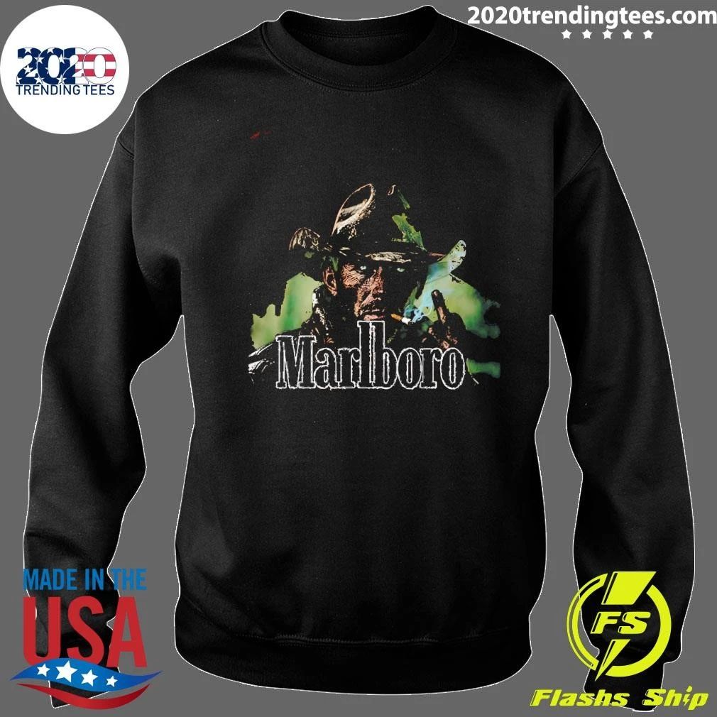 Marlboro Cowboy Smoking Middle Finger Vintage Style Shirt