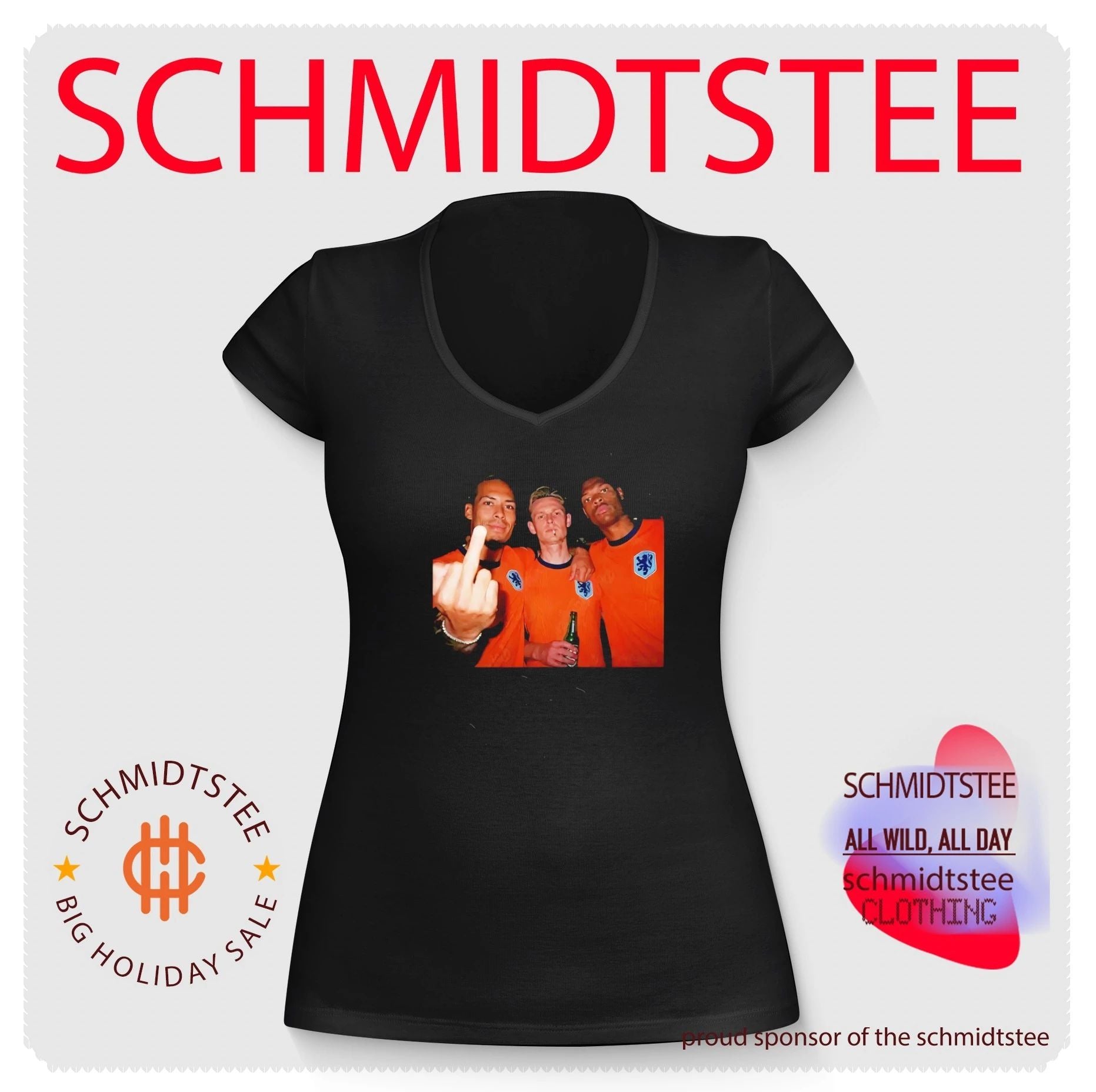 Virgil van Dijk Frenkie de Jong and Memphis Depay Netherlands National Team middle finger shirt