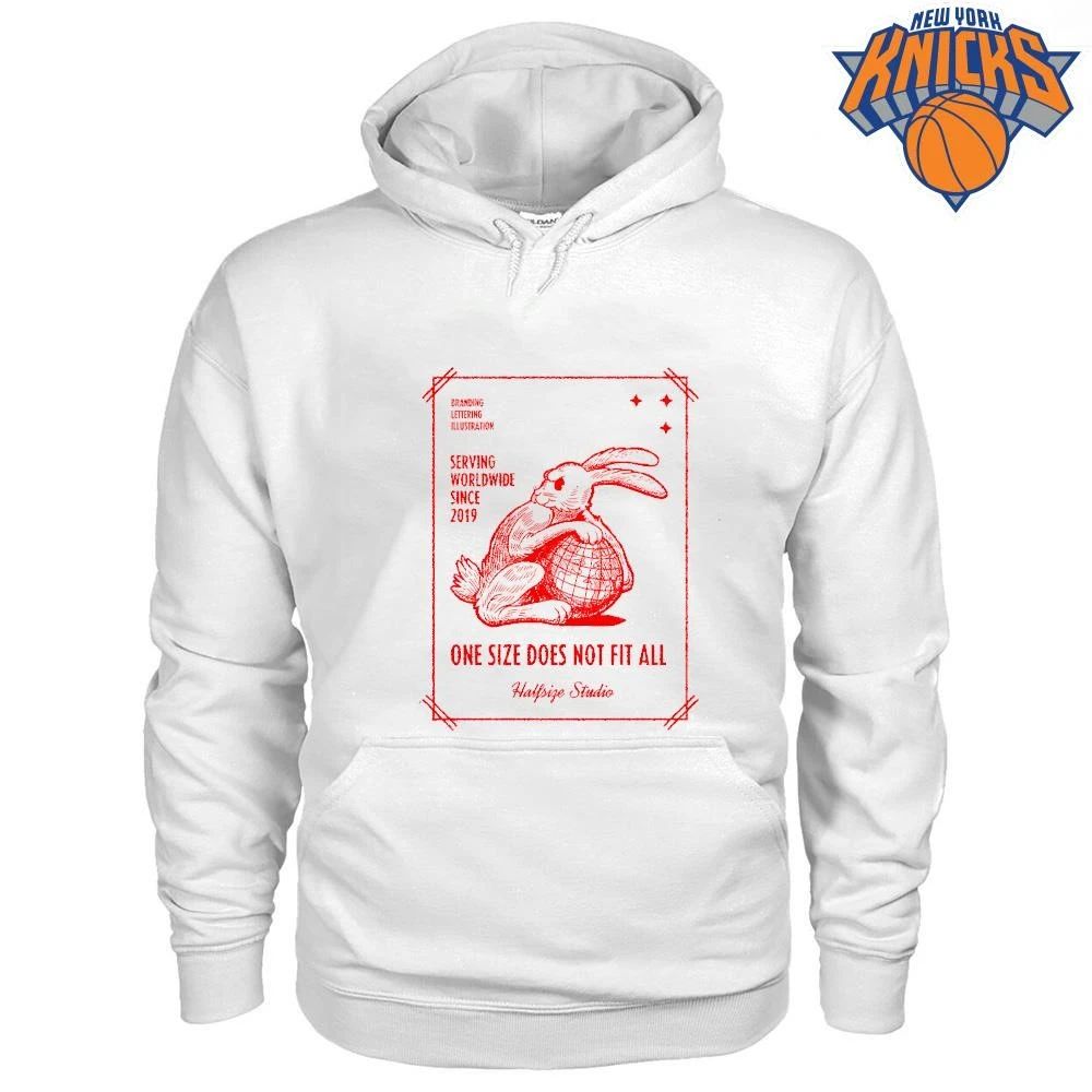 One Size Does Not Fit All Halfsize Studio Serving Worldwide Rabbit Globe shirt
