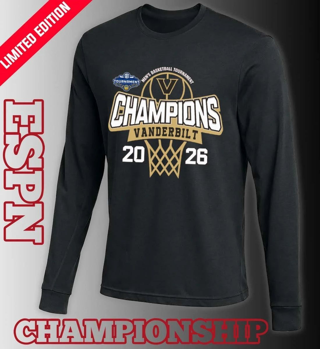 Vanderbilt Commodores 2026 Southeastern Conference Men’s Basketball Tournament Champions Shirt
