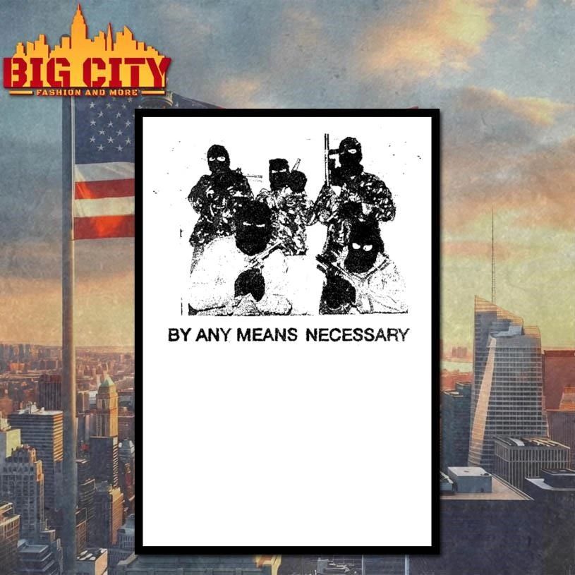 By Any Means Necessary Masked Soldiers Tactical Balaclava Streetwear Shirt