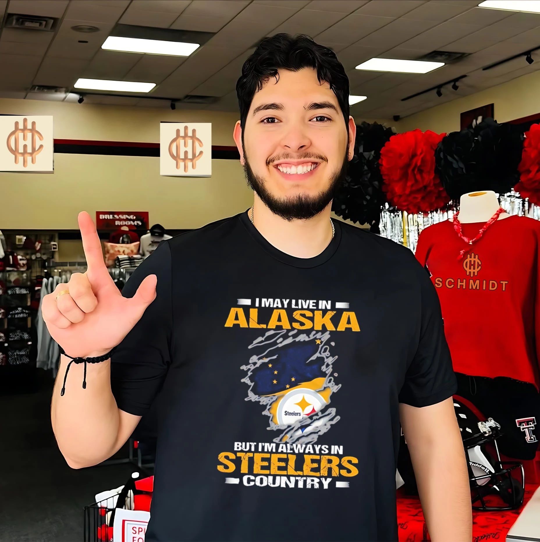 I may live in Alaska but I’m always in Steelers country shirt