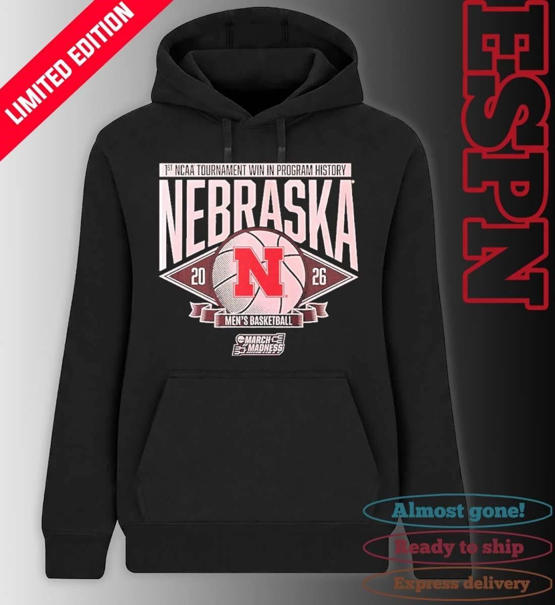 Nebraska Huskers Men’s Basketball 1st NCAA Tournament Win Shirt