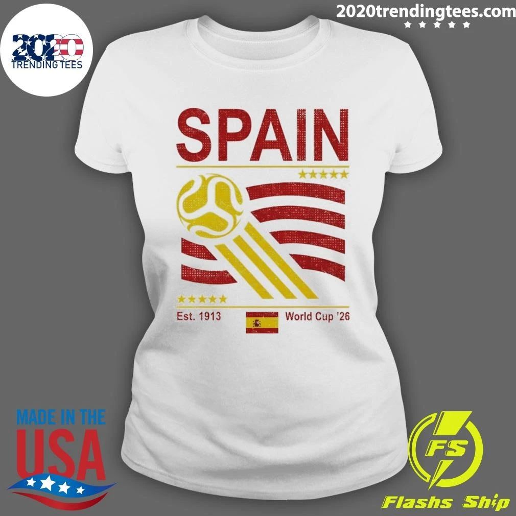Spain Soccer Est 1913 World Cup 2026 Spain Flag Shirt