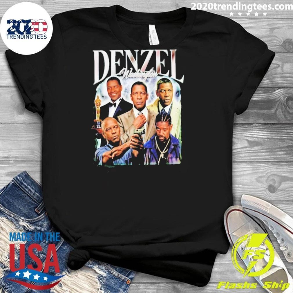 Denzel Washington Collage 90s Bootleg Vintage Shirt