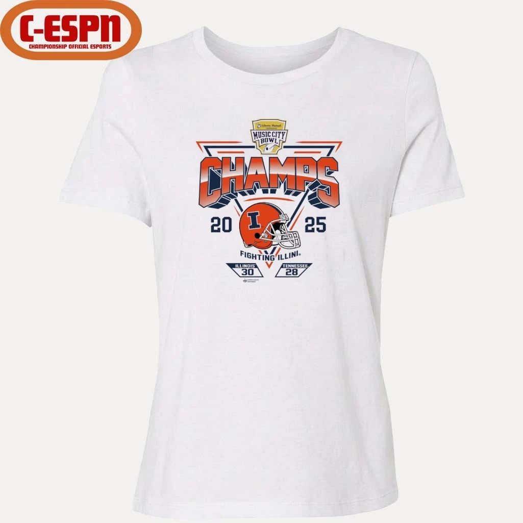 Illinois Fighting Illini 2025 Music City Bowl Champions Score Shirt