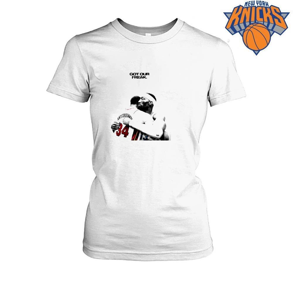 Giannis Antetokounmpo Got Our Freak Hugging Bam Adebayo Basketball Fan Shirt