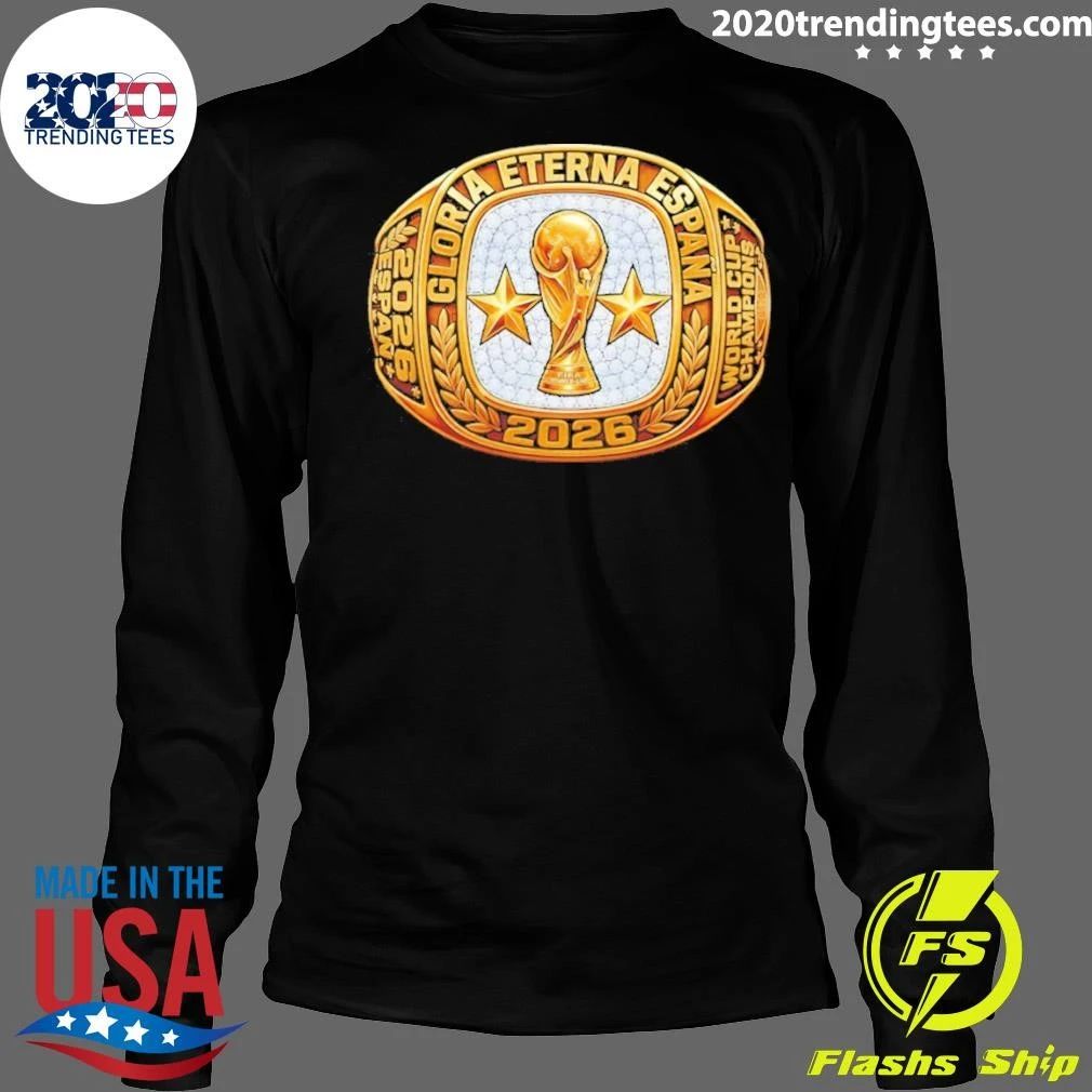 Spain National Soccer World Cup Champions Ring Gloria Eterna Espana 2026 Shirt